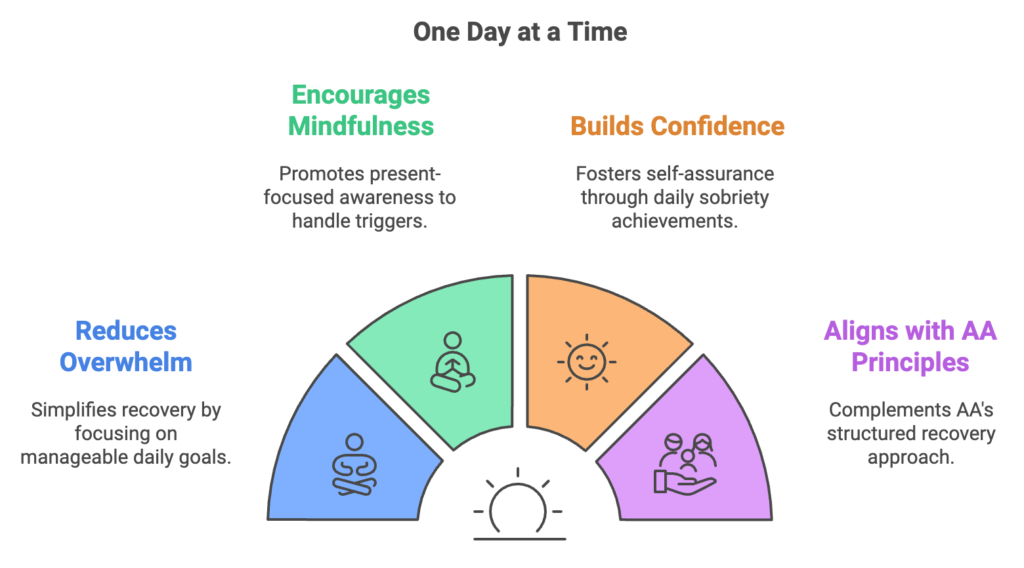 One Day at a Time AA: Meaning and Why It Works One Day at a Time AA approach in recovery