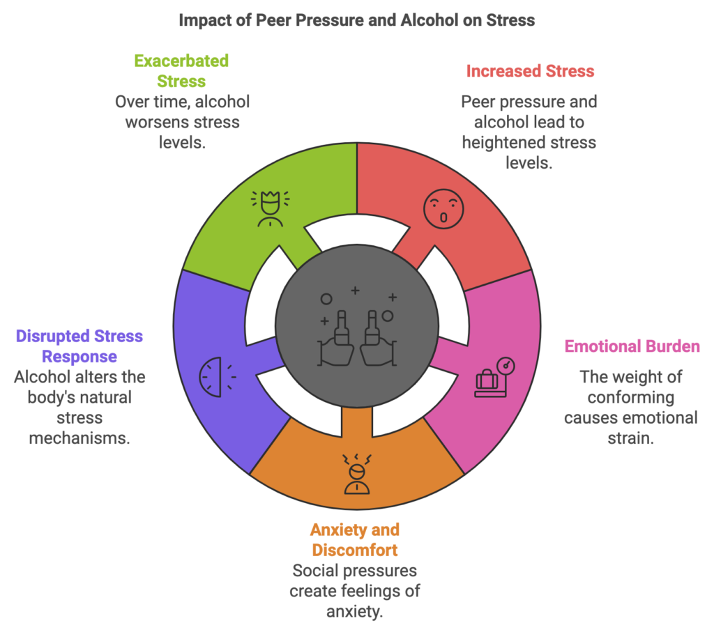 Impact of Peer Pressure and Alcohol Cause Stress